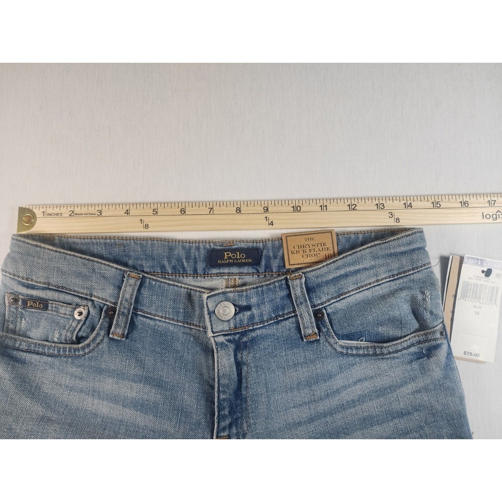 Polo by Ralph Lauren Kids Light Wash Denim Jeans with Embroidered Detail - Picture 6 of 16